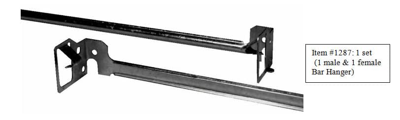 recessed lighting bar hanger set male & female