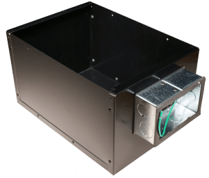 1681 assembly series black IC box with junction box