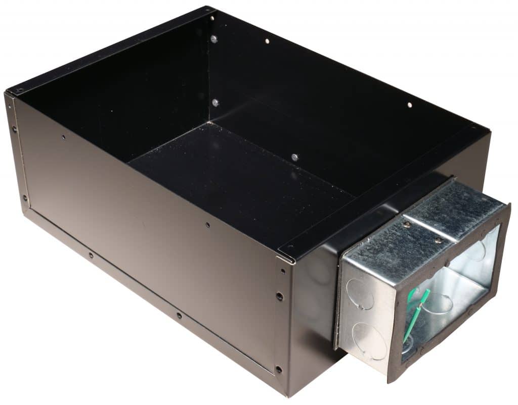 Commercial IC box pre-painted black with gasketed large junction box (Chicago Plenum)