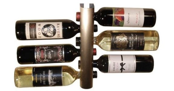 6 bottle metal wine rack